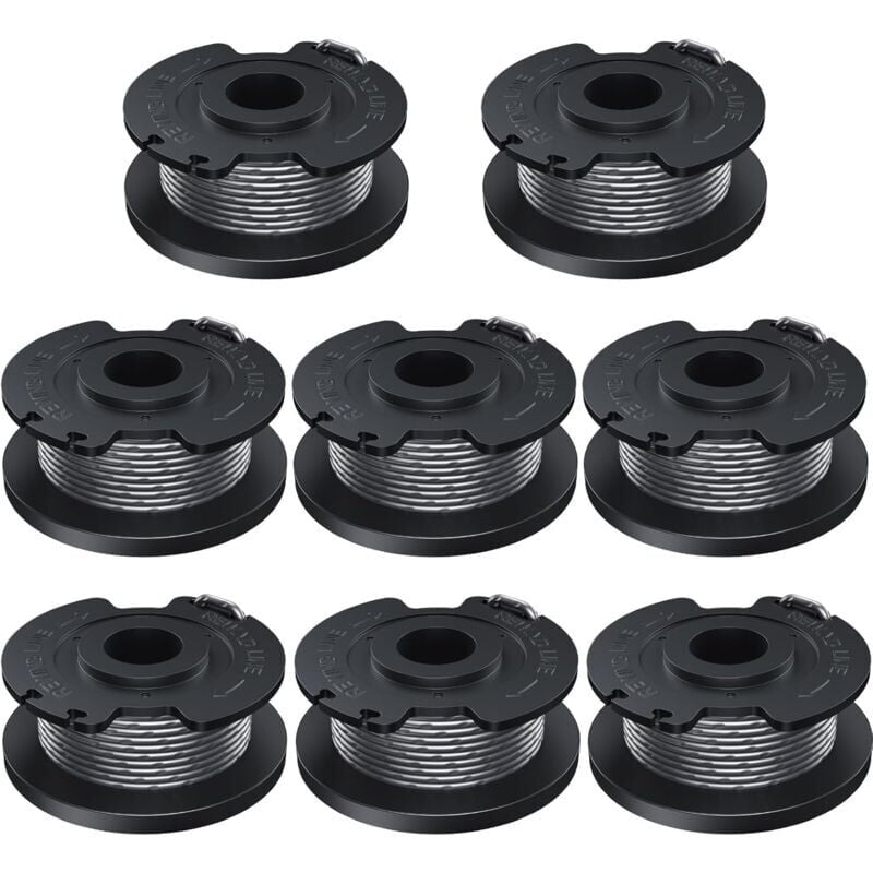 foto del prodotto  1,6 mm 5m de longueur fil coupe bordure compatible avec bosch convient pour coupe bordures sans fil easygrasscut,contient 8 pi ces f016800569 bobine