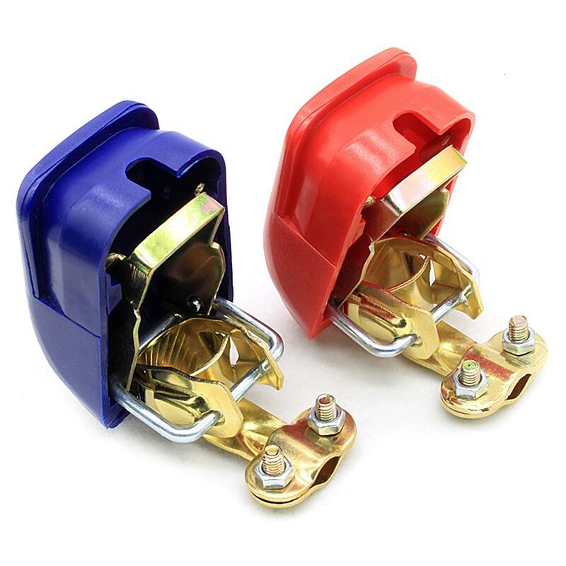 foto del prodotto  1 paio terminali per batteria a sgancio rapido da 12 v 24 v terminali per batteria connettori per batteria