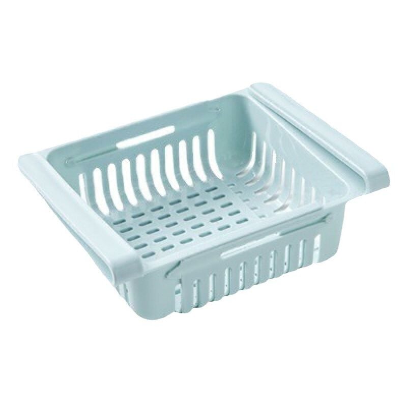 foto del prodotto  1 pezzo, blu organizzatore per cassetti del frigorifero contenitore per scaffali per cassetti del frigorifero scatola di immagazzinaggio strato