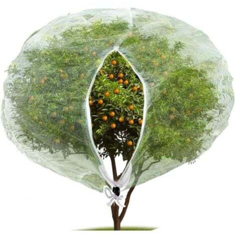 foto del prodotto  180 x 180 cm rete di protezione da insetti e uccelli con cerniera, rete da giardino per proteggere piante, frutta e fiori dagli insetti che si