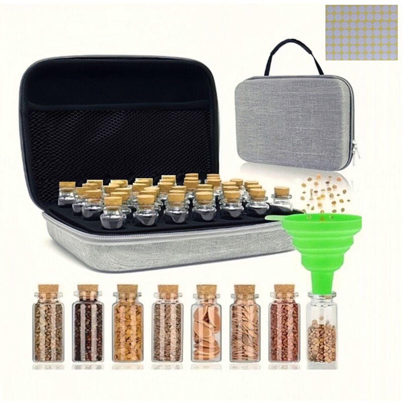 foto del prodotto  40 slot scatola per semi, contenitore per semi di verdure, contenitore per semi, borsa per l organizzazione dei semi con etichette adesive per