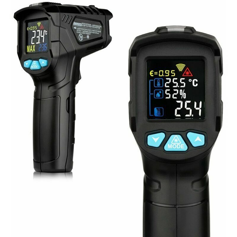 foto del prodotto  50 800 termometro digitale a infrarossi industriale termometro a infrarossi lcd portatile termometro a infrarossi senza contatto igrometro tester