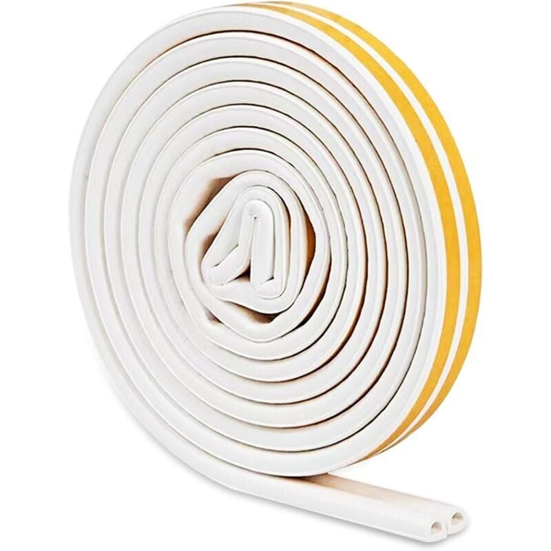 foto del prodotto  6m guarnizione per porta isolante, striscia di guarnizione in gomma 9 mm larghezza x 6 mm altezza , schiuma adesiva, guarnizione per finestra