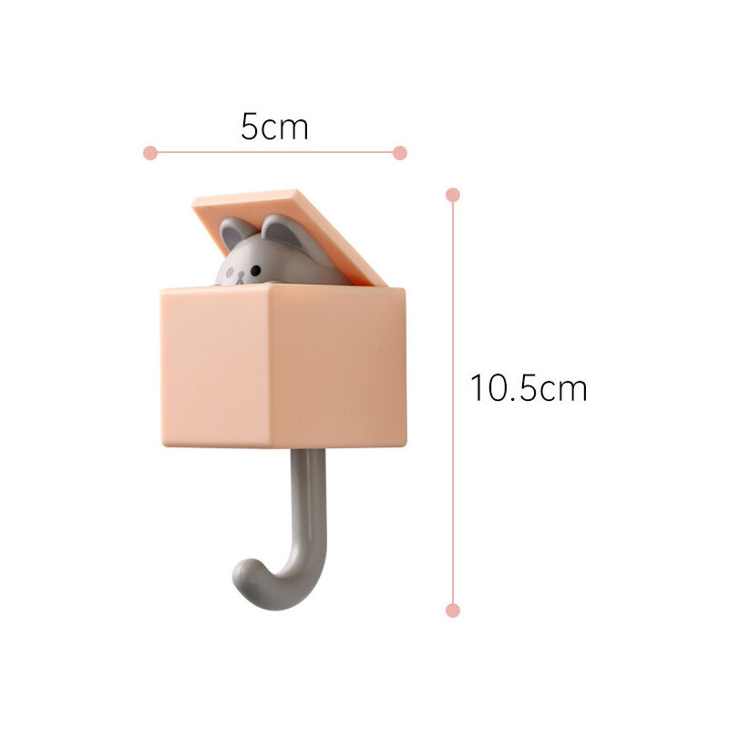 foto del prodotto  arancione simpatico gancio senza cuciture gancio per la porta del dormitorio gancio per la chiave ombrello asciugamano cappello gancio per la