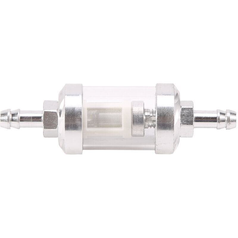 foto del prodotto  argento filtro universale per carburante per motore in vetro cromato 5 16 pollici 8 mm benzina per motociclette