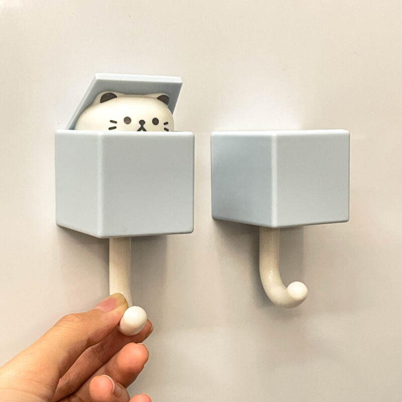 foto del prodotto  blu simpatico gancio senza cuciture gancio per la porta del dormitorio gancio per la chiave ombrello asciugamano cappello gancio per la decorazione