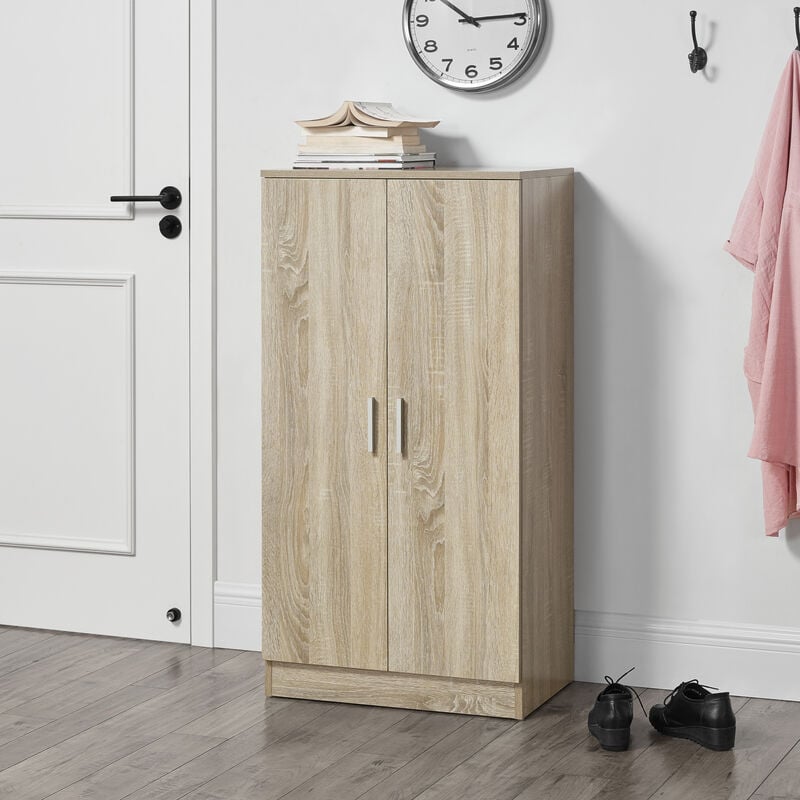 foto del prodotto  en.casa armadio portascarpe con 7 scomparti scarpiera 108x55x35 cm effetto rovere sonoma