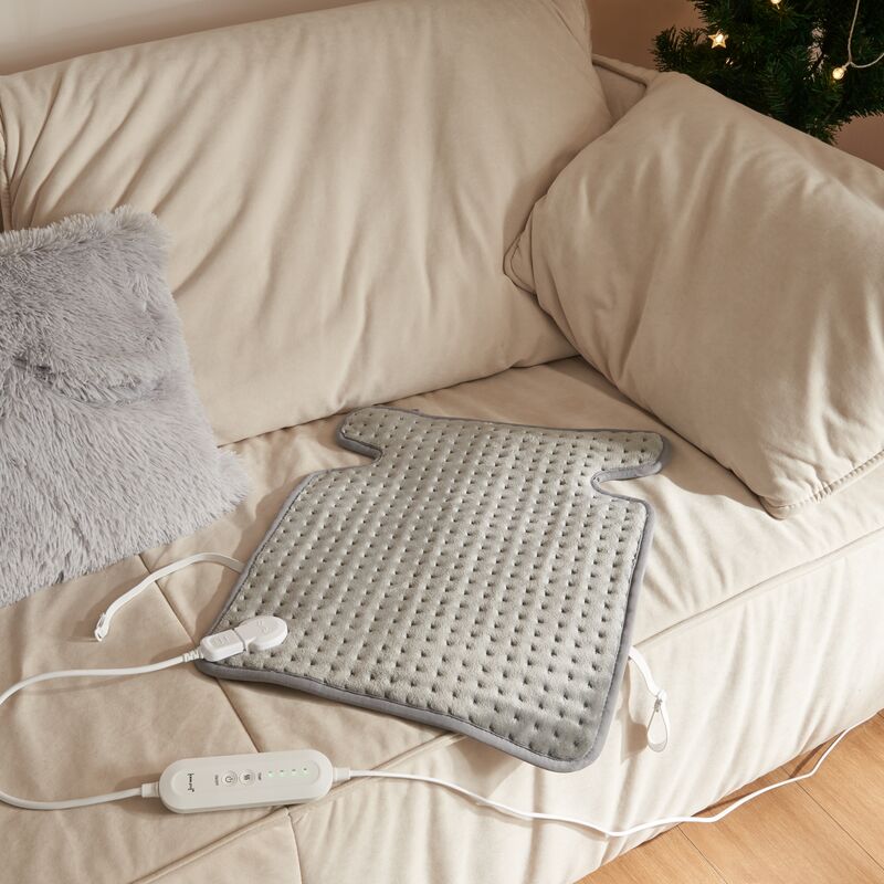 foto del prodotto  en.casa cuscino riscaldante calvera termoforo elettrico per schiena e collo 50 x 40 cm grigio