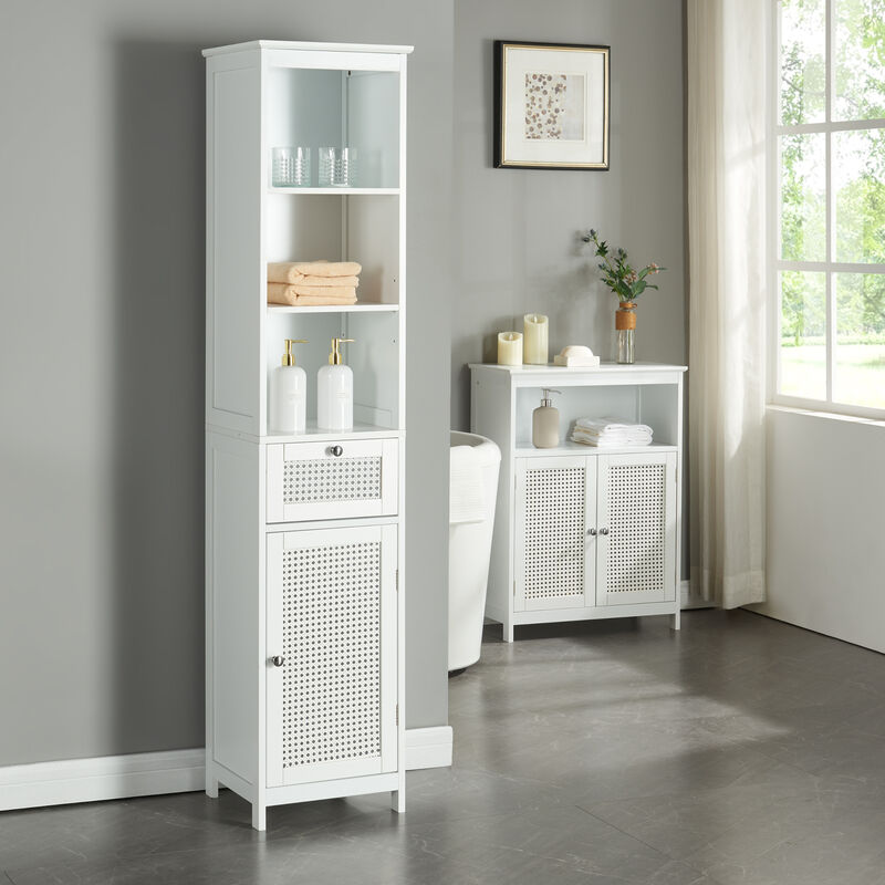 foto del prodotto  en.casa mobile a colonna karls y per bagno 161 x 35 x 32 cm bianco