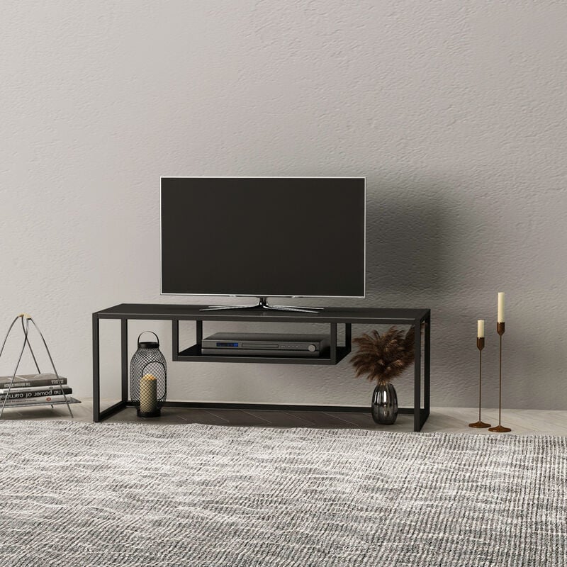 foto del prodotto  en.casa mobile porta tv isokyr metallo nero opaco