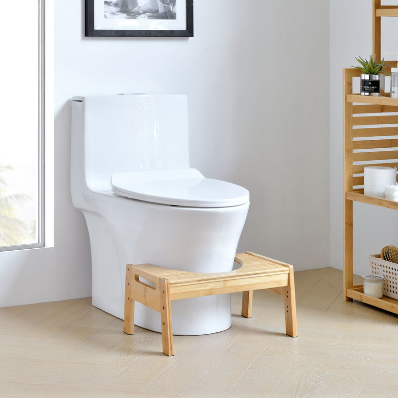 immagine 0 del prodotto  en.casa poggiapiedi in bamb kalajoki per wc con altezza regolabile in 3 posizioni per una postura sana antiscivolo