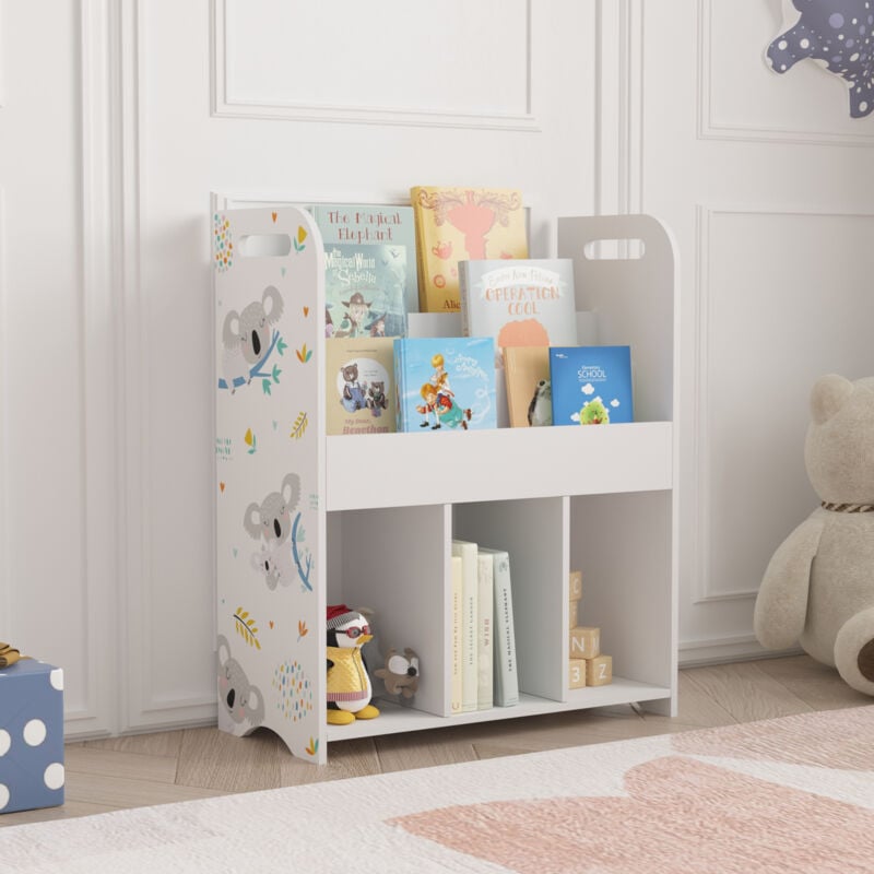 foto del prodotto  en.casa scaffale per cameretta r yrvik mobile per libri giochi 75x62x29 cm koala