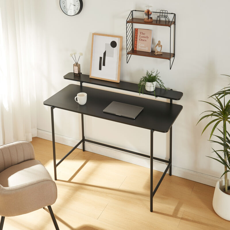 foto del prodotto  en.casa scrivania samnanger con ripiano in alto 120 x 55 x 88 cm nero