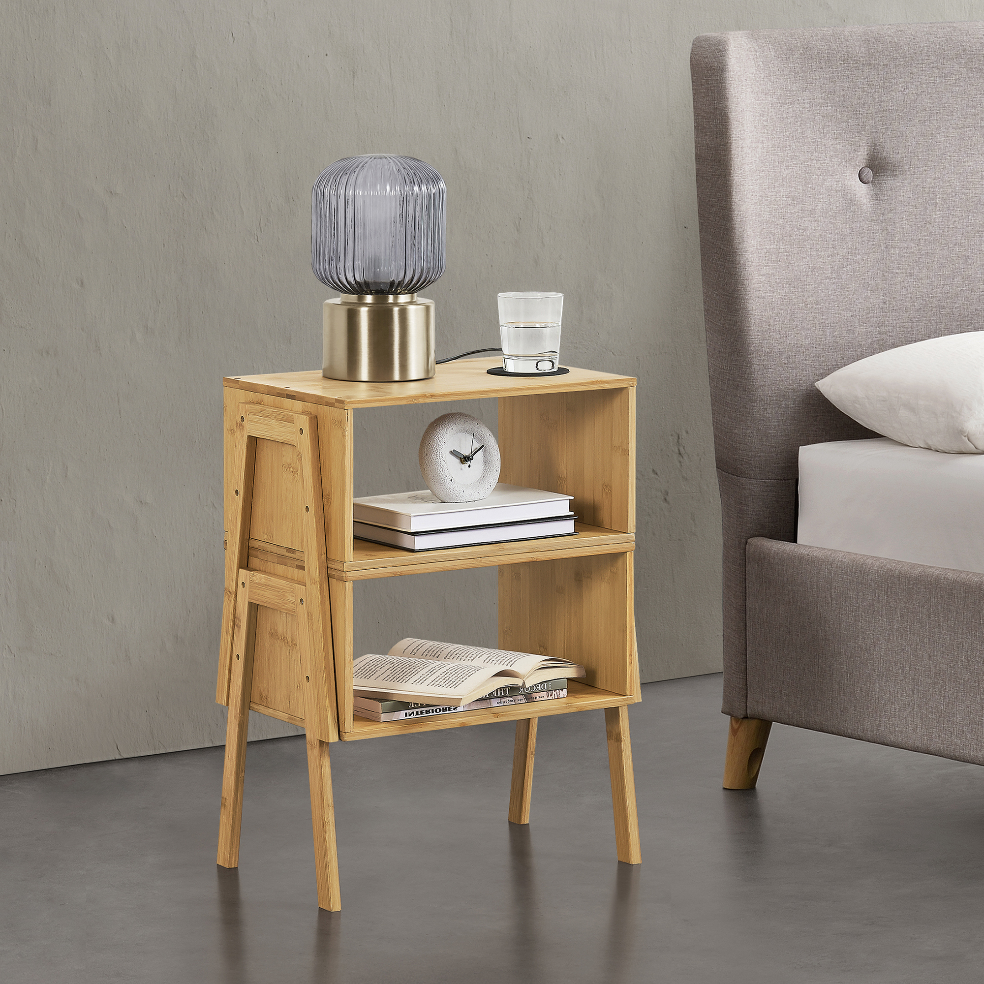 foto del prodotto  en.casa set di 2 comodini impilabili vinderup bamb naturale