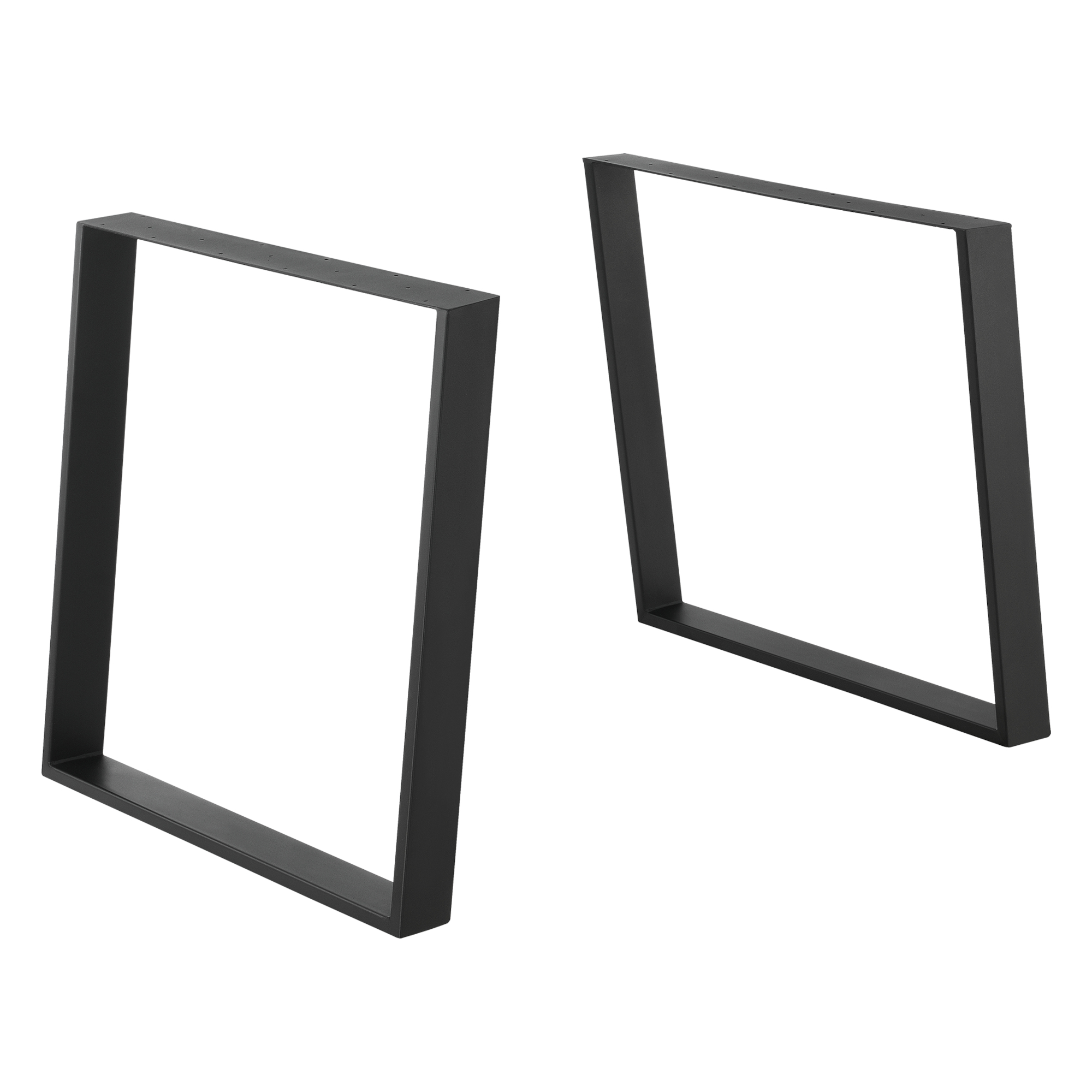 foto del prodotto  en.casa set di 2 gambe in acciaio per tavolo scrivania fai da te lxa 75x72 cm 2 gambe di forma rettangolare nero opaco