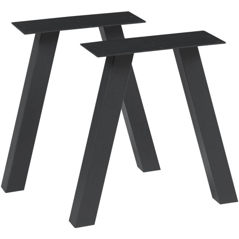 foto del prodotto  en.casa set di 2 gambe mariager per mobili fai da te altezza 42 cm acciaio nero