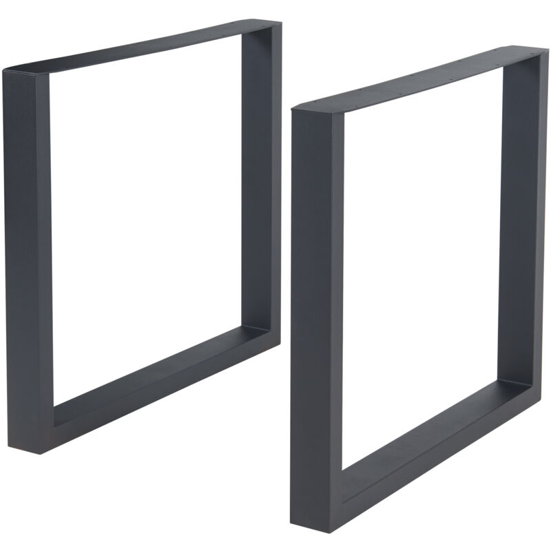foto del prodotto  en.casa set di 2 gambe rettangolari makers per mobili fai da te 72 x 70 cm acciaio nero