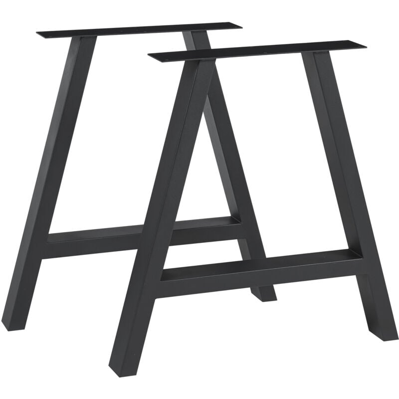 foto del prodotto  en.casa set eschau di 2 gambe per mobili fai da te in acciaio axl 72 x 70 nero