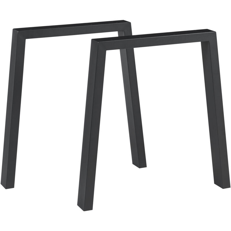 foto del prodotto  en.casa set kraftisried di 2 gambe per mobili fai da te in acciaio altezza 72 cm nero
