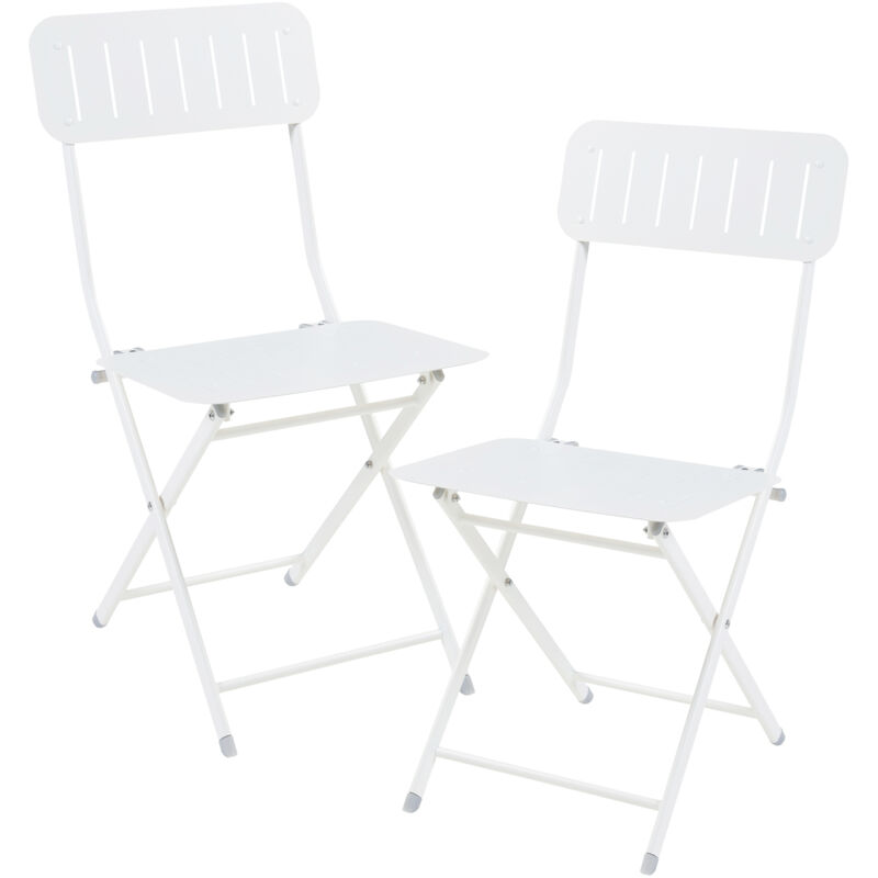 foto del prodotto  en.casa set sande di 2 sedie pieghevoli bianco
