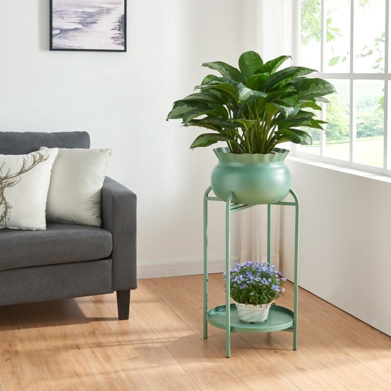 foto del prodotto  en.casa stand portapiante altena 60 x 27 x 27 cm metallo verde