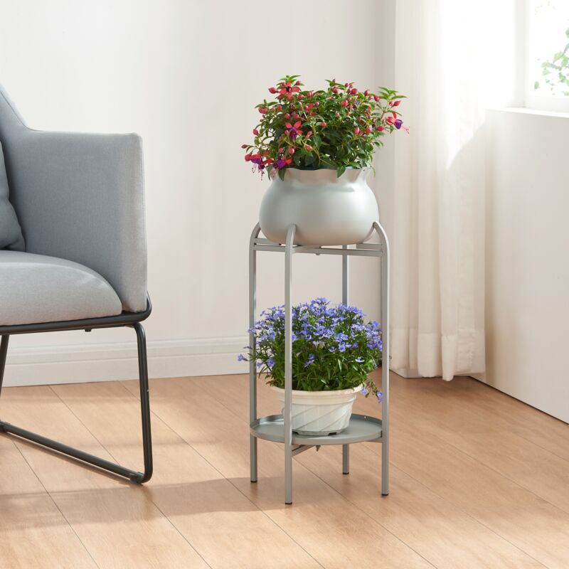 foto del prodotto  en.casa stand portapiante altena 80,5 x 40 x 40 cm metallo grigio scuro