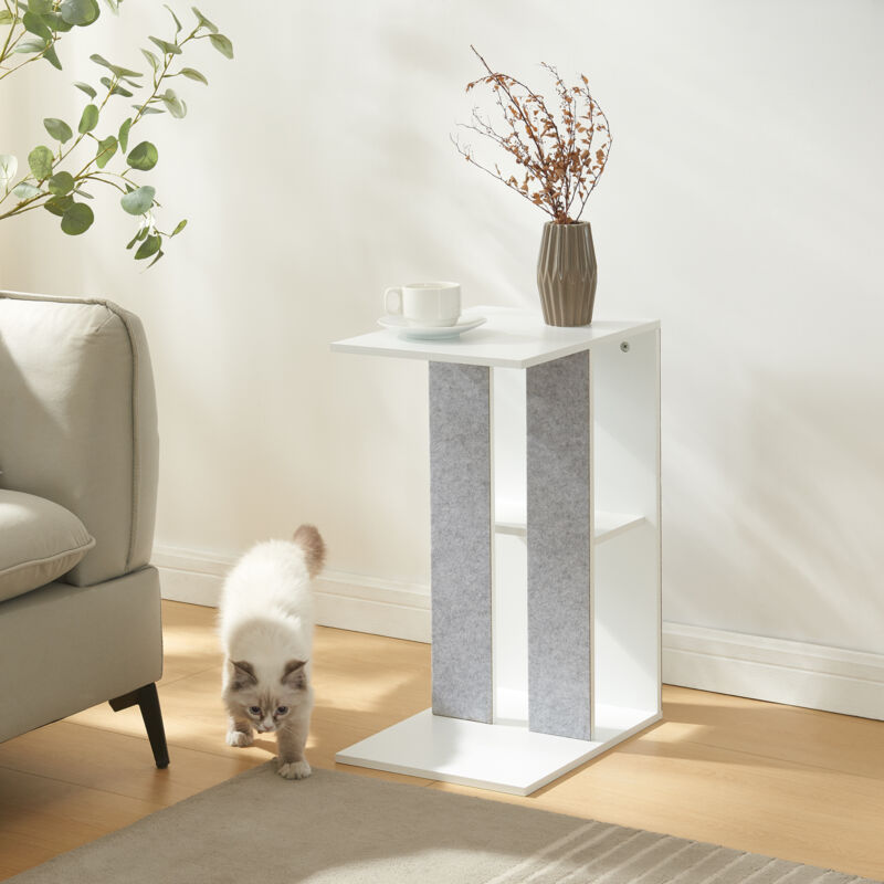 foto del prodotto [en.casa] - tavolino ljungby con graffiatoio - bianco