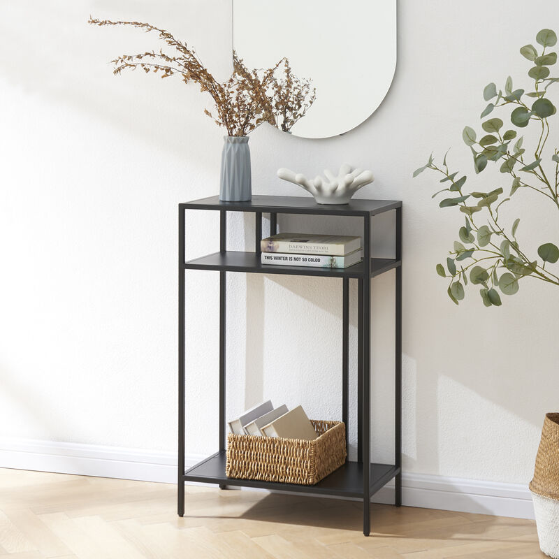 immagine 0 del prodotto  en.casa tavolo a consolle kumlinge in metallo con 3 piani 85 x 55 x 30 cm nero