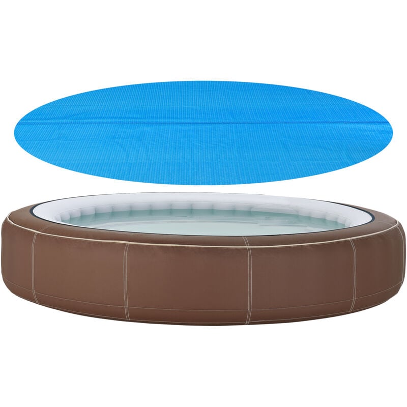 foto del prodotto  en.casa telo di copertura per piscine tonde fuoriterra 244 cm telone estivo galleggiante