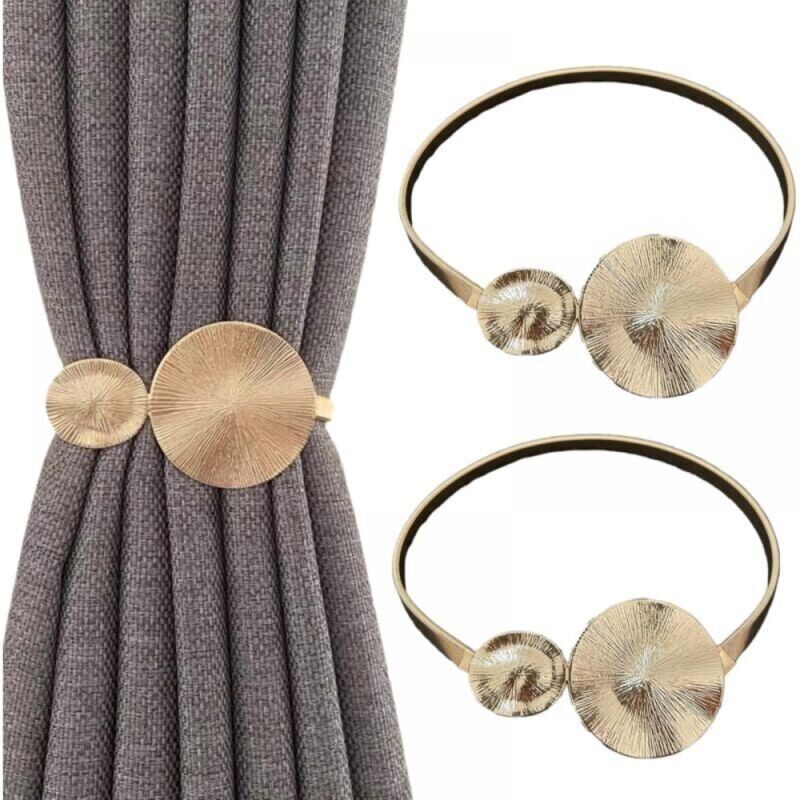 foto del prodotto  foglia di loto set di 2 fermatende in metallo dorato moderno accessori per interni della camera da letto del soggiorno