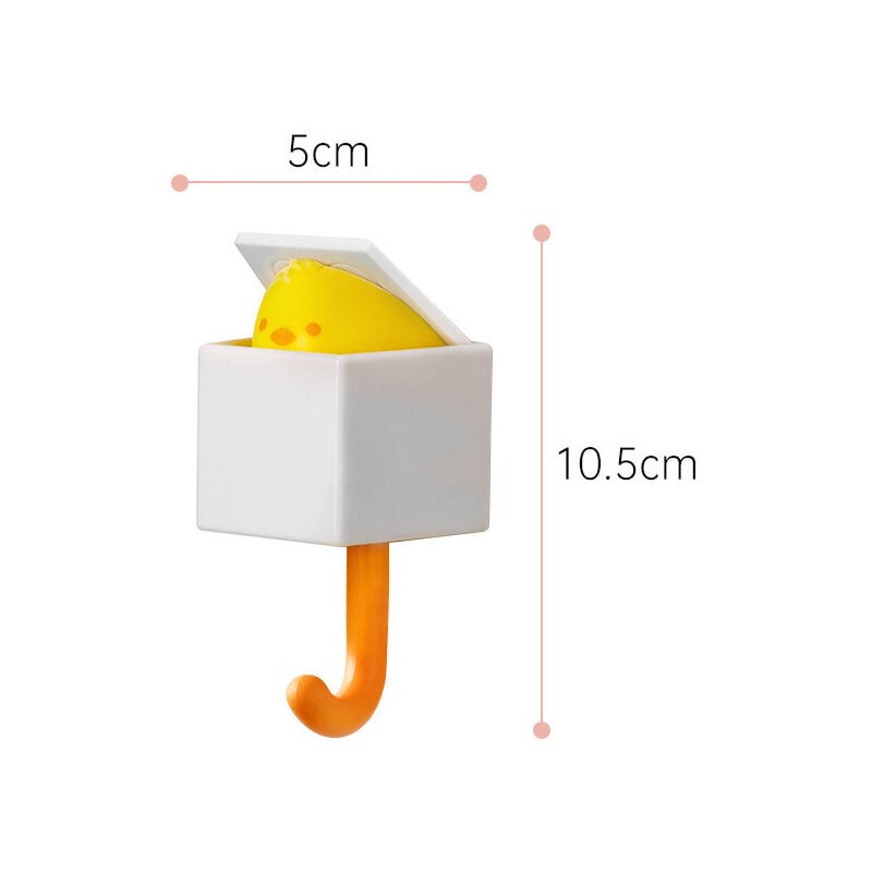 foto del prodotto  giallo simpatico gancio senza cuciture gancio per la porta del dormitorio gancio per la chiave ombrello asciugamano cappello gancio per la