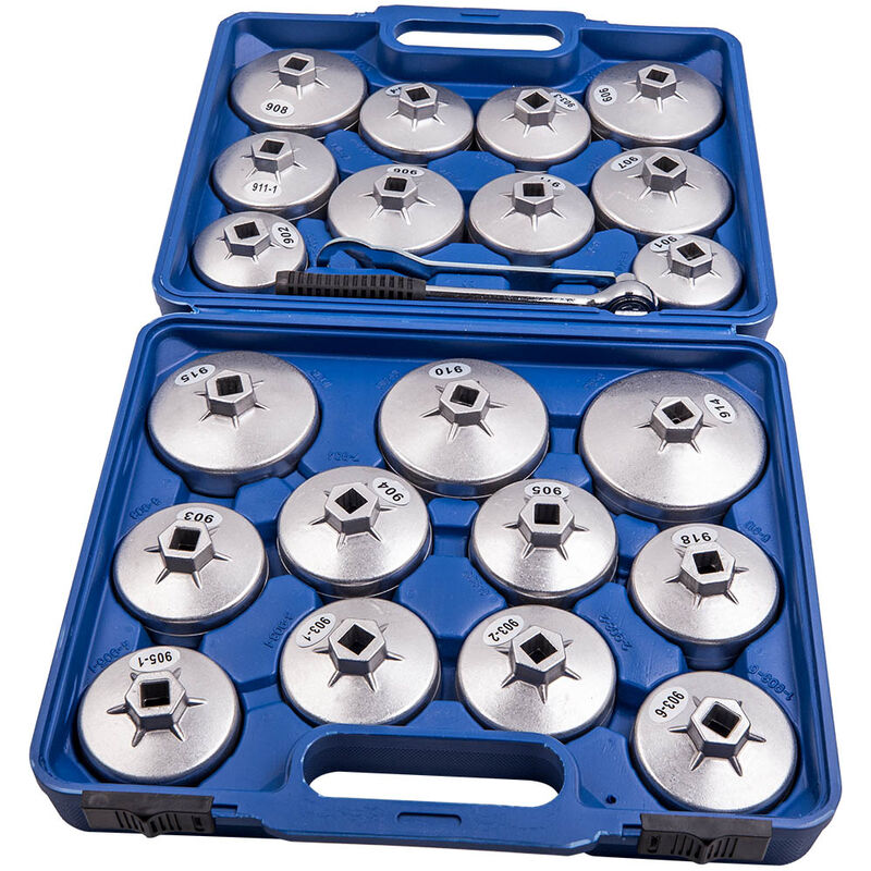 foto del prodotto  lfilterkappen set lfilterschl ssel satz 23tlg alu set f r audi bmw vw benzlfilterkappen set lfilterschl ssel satz 23tlg alu set for audi bmw vw benz