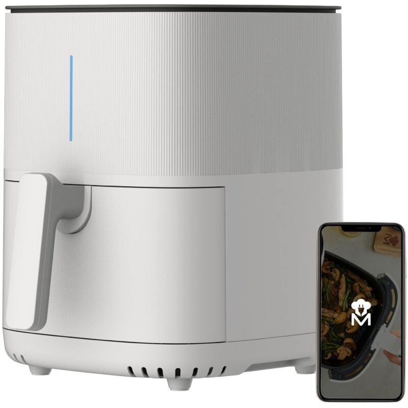 foto del prodotto  masterpro masterpro i rocket 500 friggitrice ad aria bianco capacit di 5 l e 1500 w di potenza schermo led touch e cestello antiaderente