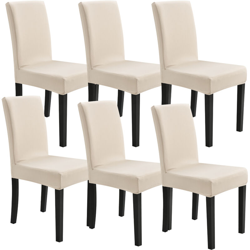 foto del prodotto  neu.haus fodera per sedie in un set di 6 articoli color sabbia elastico per sedie in varie misure