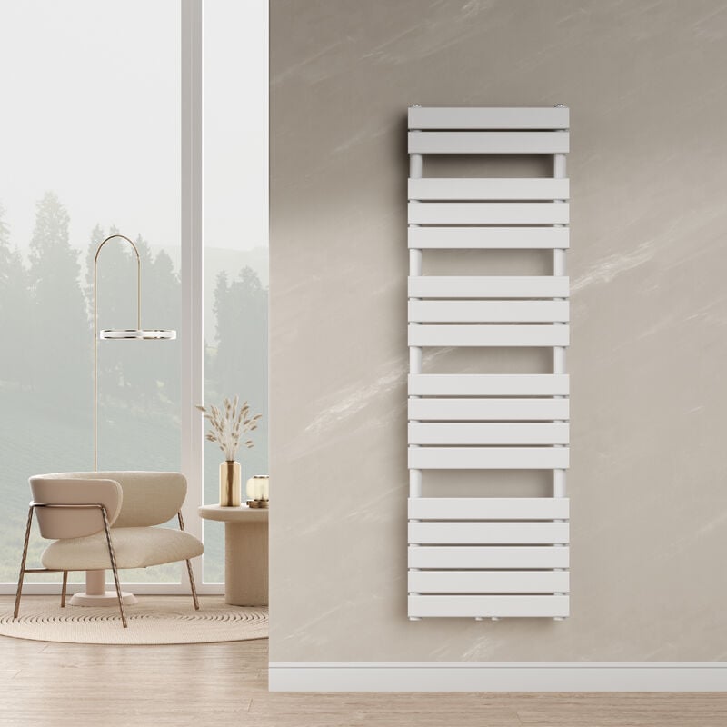 foto del prodotto  neu.haus scalda asciugamani da parete voss ad acqua calda 160 x 50 cm bianco