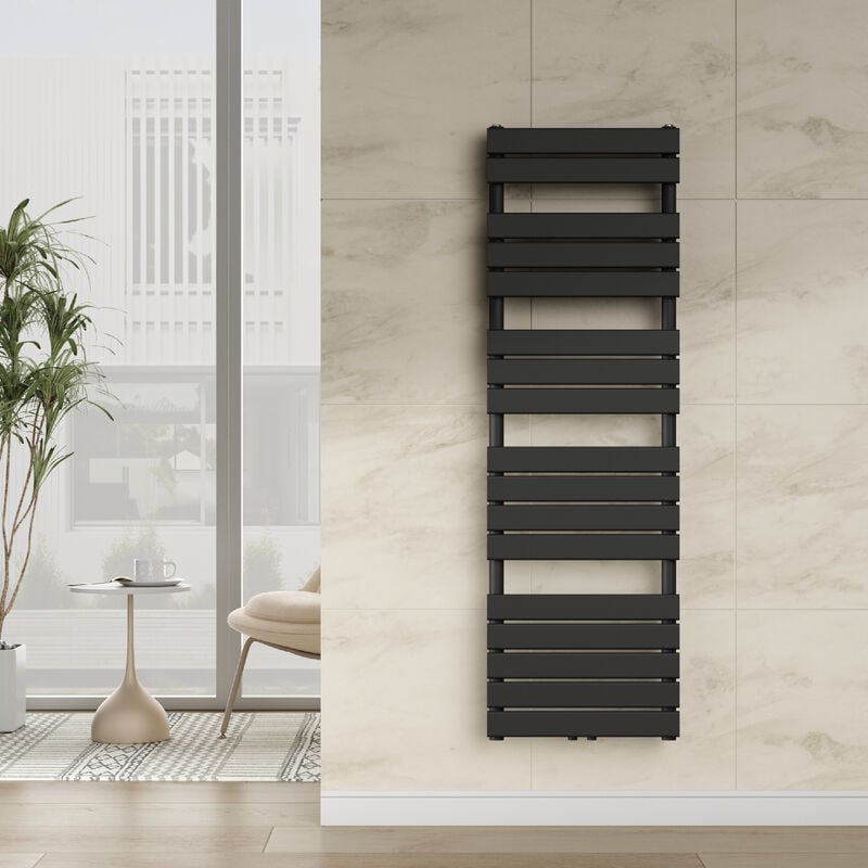 foto del prodotto  neu.haus scalda asciugamani da parete voss ad acqua calda 160 x 50 cm nero