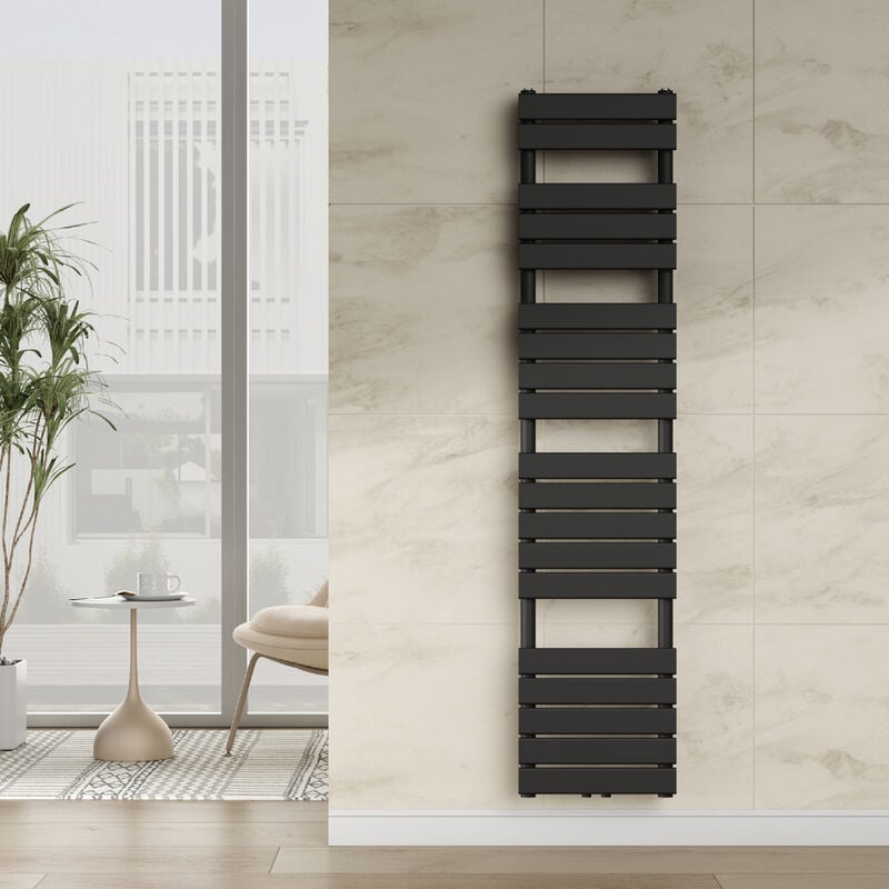 foto del prodotto  neu.haus scalda asciugamani da parete voss ad acqua calda 180 x 40 cm nero
