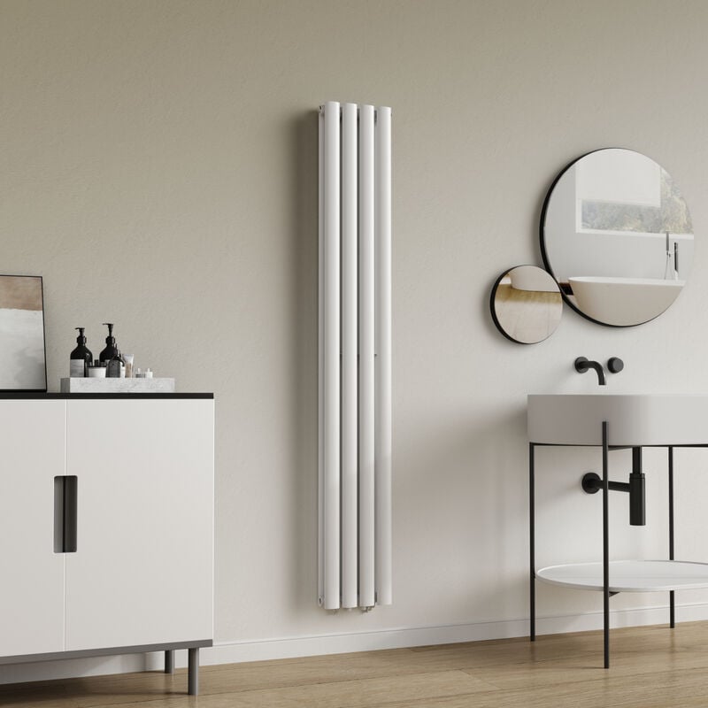 foto del prodotto  neu.haus termosifone nore ad acqua calda pannello doppio con elementi tubolari 160 x 24 cm bianco