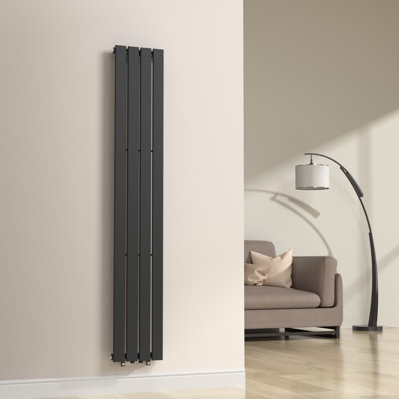 foto del prodotto  neu.haus termosifone nore ad acqua calda pannello singolo con elementi piatti 180 x 30 cm nero
