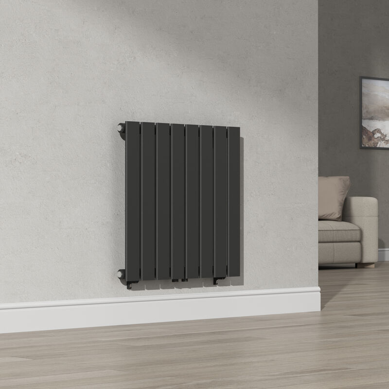 foto del prodotto  neu.haus termosifone nore ad acqua calda pannello singolo con elementi piatti 60 x 60 cm nero