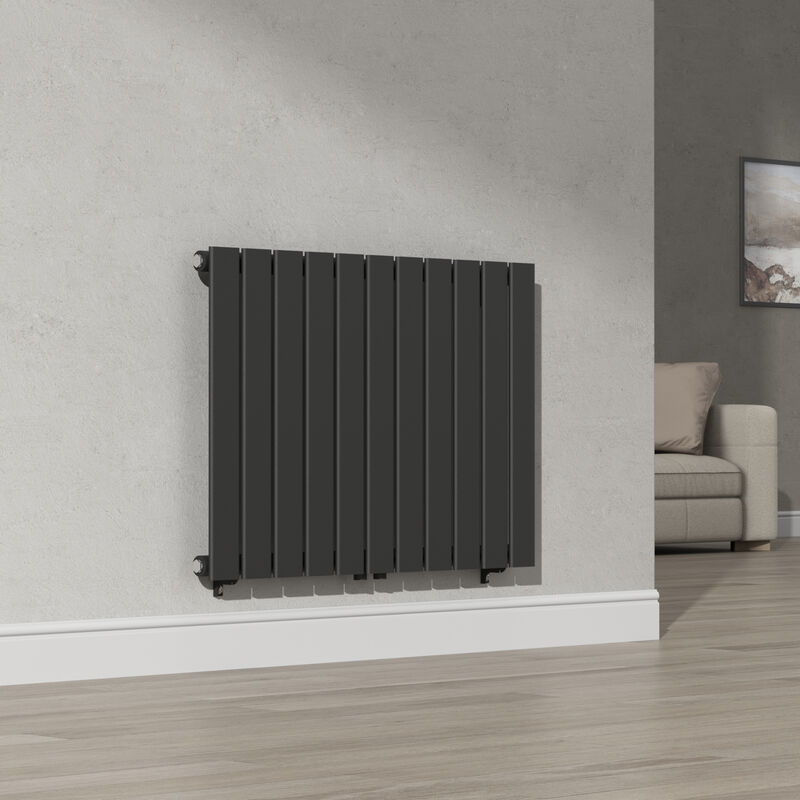 foto del prodotto  neu.haus termosifone nore ad acqua calda pannello singolo con elementi piatti 60 x 80 cm nero