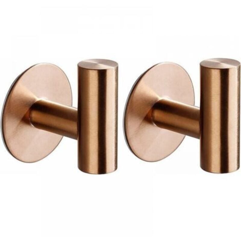 foto del prodotto  oro rosa 2 pezzi ganci adesivi da parete per bagno, portasciugamani da cucina, gancio per quadri senza foratura, portasciugamani da bagno