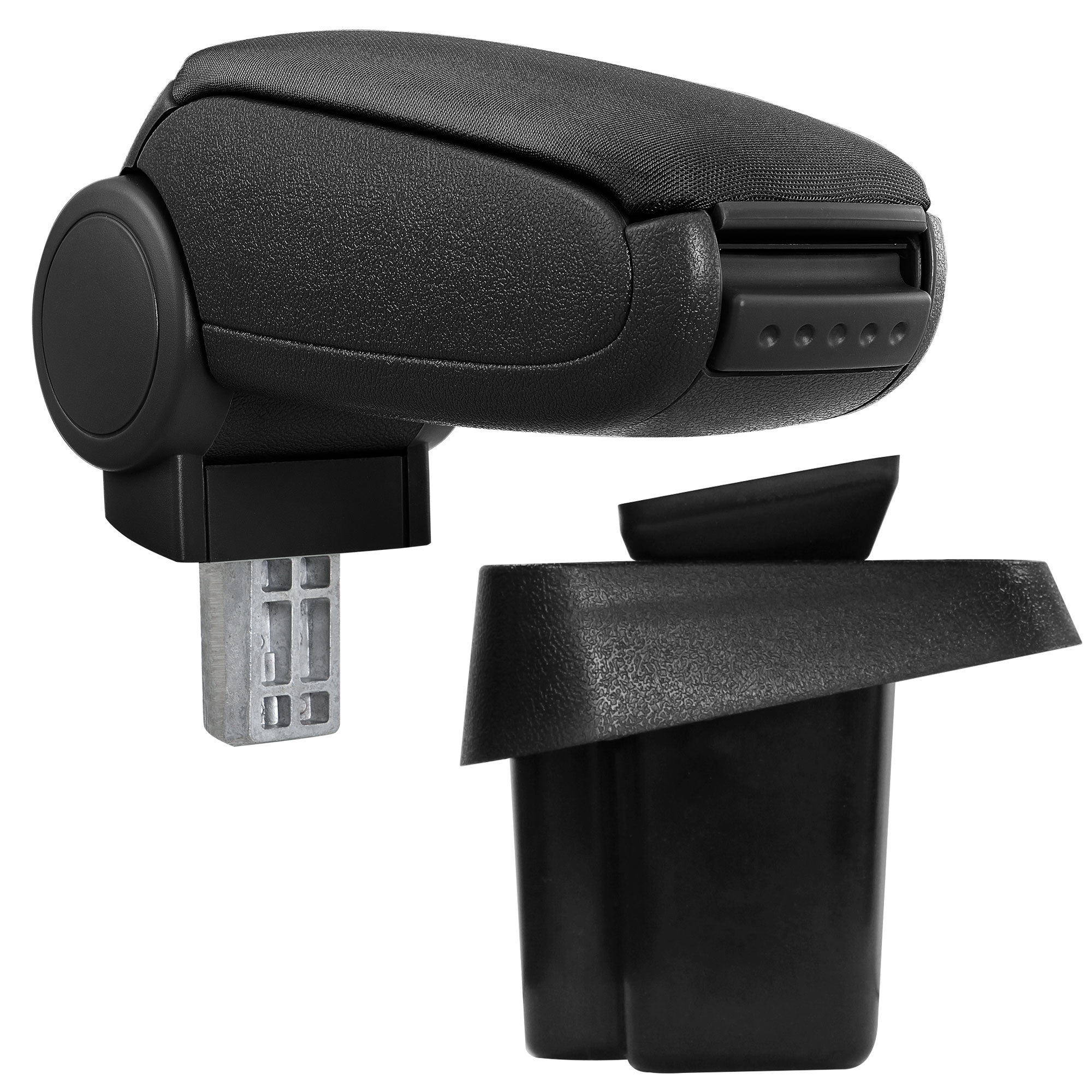 foto del prodotto  pro.tec bracciolo centrale poggiabraccio con vano portaoggetti imbottito in tessuto nero suzuki sx4 fiat