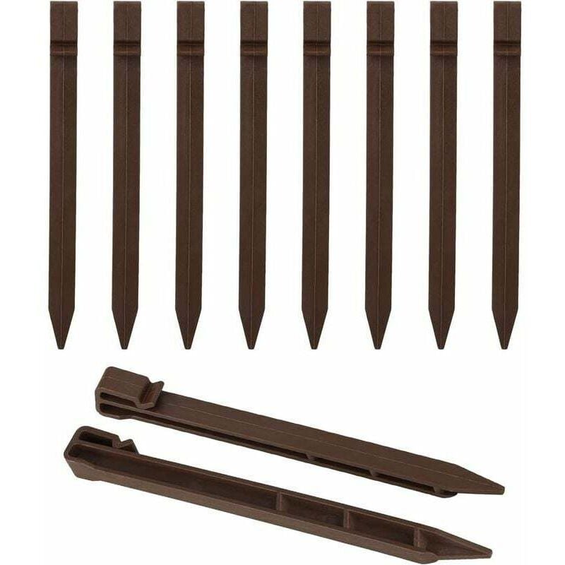 foto del prodotto  promozione dello stock confezione da 20 picchetti di ancoraggio a terra in plastica da 24 cm paletti di ancoraggio a terra paletti di