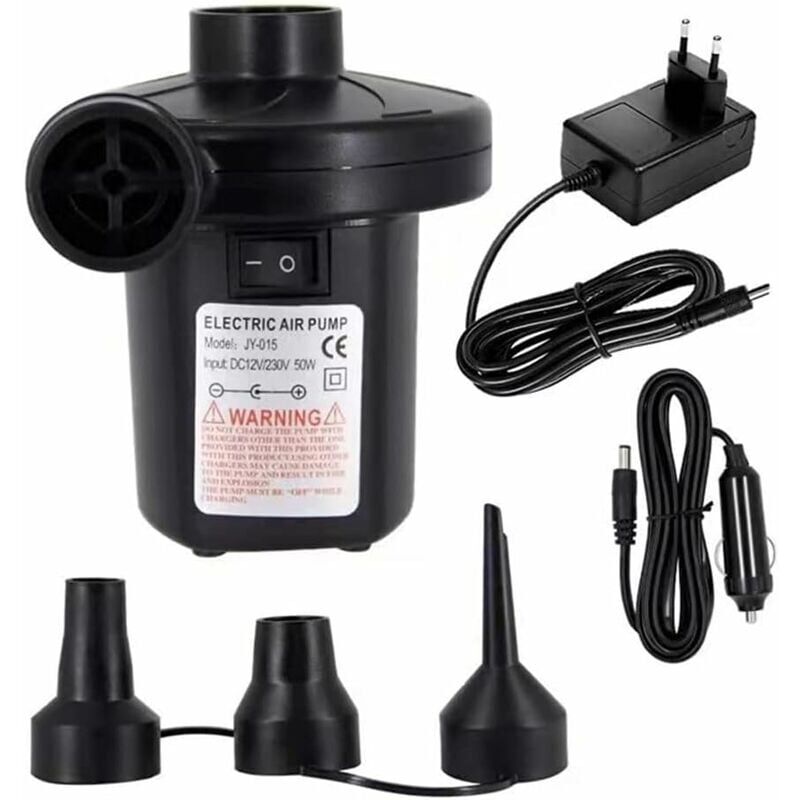 foto del prodotto  promozione dello stock pompa di aria elettrica portatile dc 12v ac 230 240v pompa di gonfiaggio elettrica a riempimento rapido per materasso ad