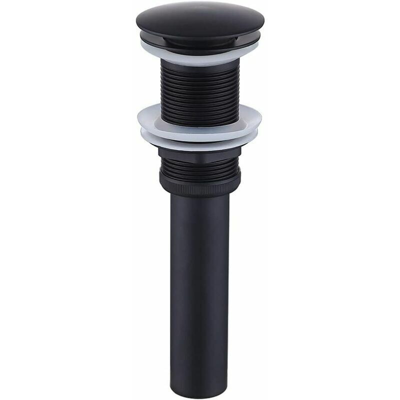 foto del prodotto  promozione dello stock scarico per lavabo senza troppopieno piletta pop up per bagno universale in ottone nero