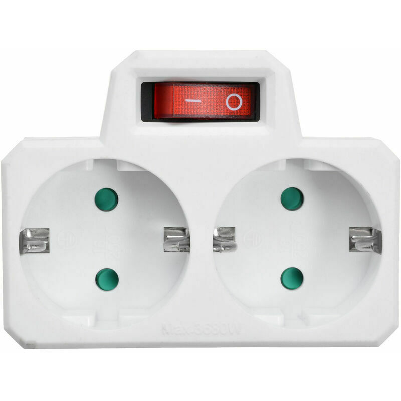 foto del prodotto  promozione dello stock terra 16a con interruttore bianco 1 pezzo