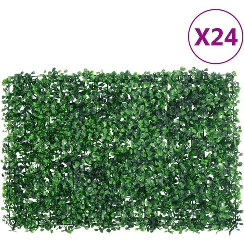 foto del prodotto  recinzione foglie arbusti artificiali 24 pz verde 40x60 cmcod mxl 116053