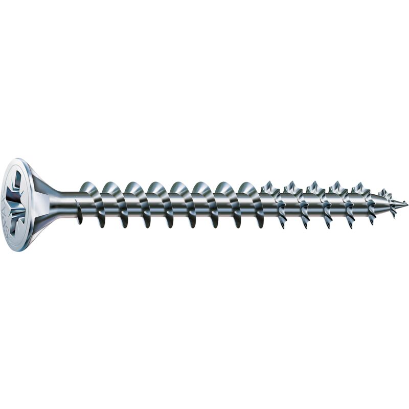 foto del prodotto 0 1030 001 3,0 40 01, vite universale, 3,0 x 40 mm, 1000 pezzi, testa svasata, croce recesso z, filo pieno, zincato blank a2j 1081010300405 spax