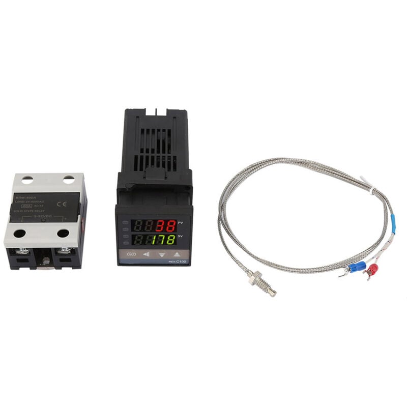 foto del prodotto 0 1300 allarme rex c100 kit termostato regolatore di temperatura pid digitale led ac110v 240v - eosnow